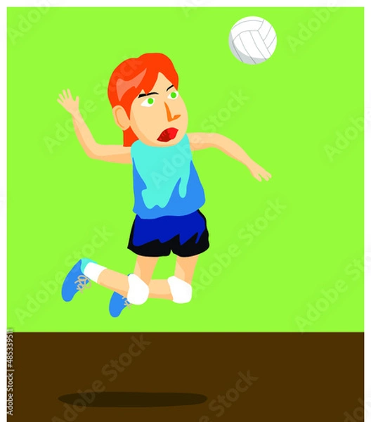 Obraz バレーボール　アッタク 強烈