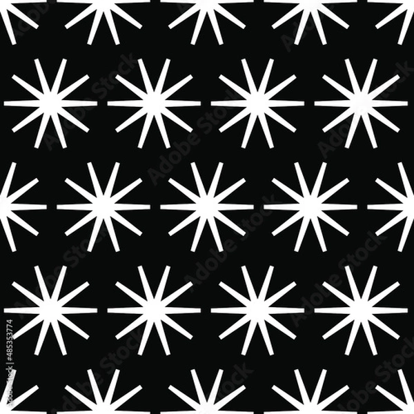 Fototapeta abstract seamless black and white vector pattern