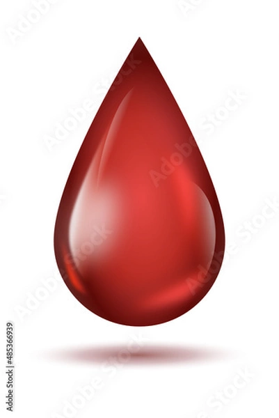 Obraz Bluttropfen glänzend isoliert