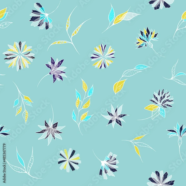 Fototapeta Pattern with flora