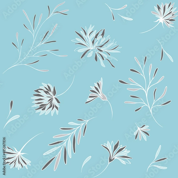 Fototapeta Pattern with flora