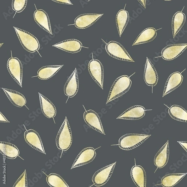 Obraz Pattern with gold leaves