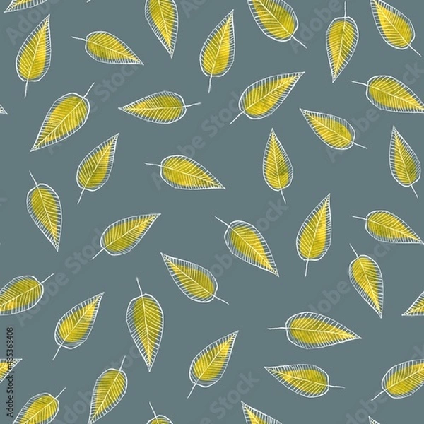 Obraz Pattern with gold leaves