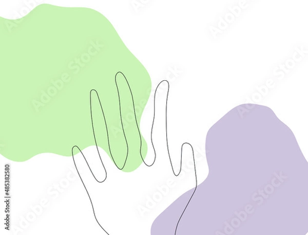 Obraz vector lines abstract human composition, illustration, wallpaper and background in pastel hues