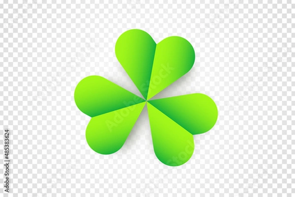 Fototapeta Vector realistic isolated clover on the transparent background. Concept of Happy St. Patrick's Day.