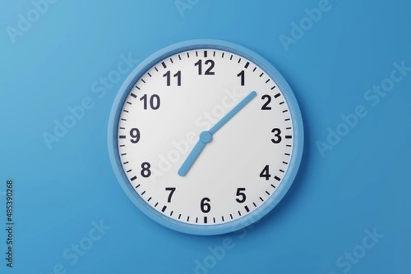 Fototapeta 07:08am 07:08pm 07:08h 07:08 19h 19 19:08 am pm countdown - High resolution analog wall clock wallpaper background to count time - Stopwatch timer for cooking or meeting with minutes and hours