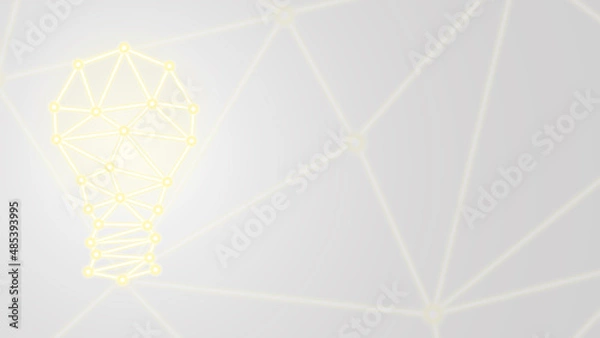 Obraz Light Bulb Abstract Illustration Composed Of Dots Lines And Shapes Business Illustration White Background - Vector