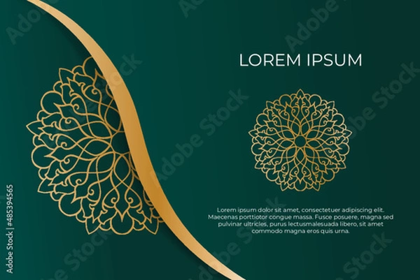 Obraz background with ornament mandala art luxury for ramadan card or invitation