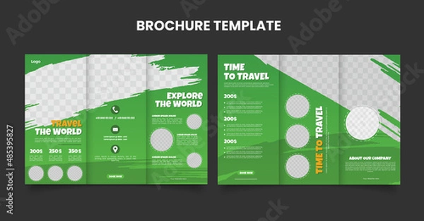 Obraz Travel trifold brochure Template premium design