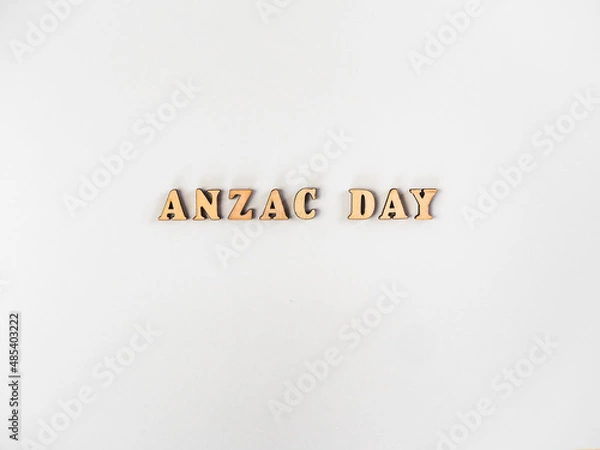 Fototapeta ANZAC Day. Lest We Forget. Beautiful greeting card. Close-up, view from above. National holiday concept. Congratulations for family, relatives, friends and colleagues