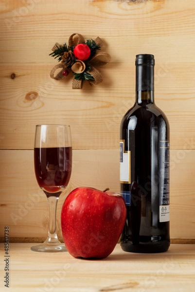 Obraz still life with wine and grapes