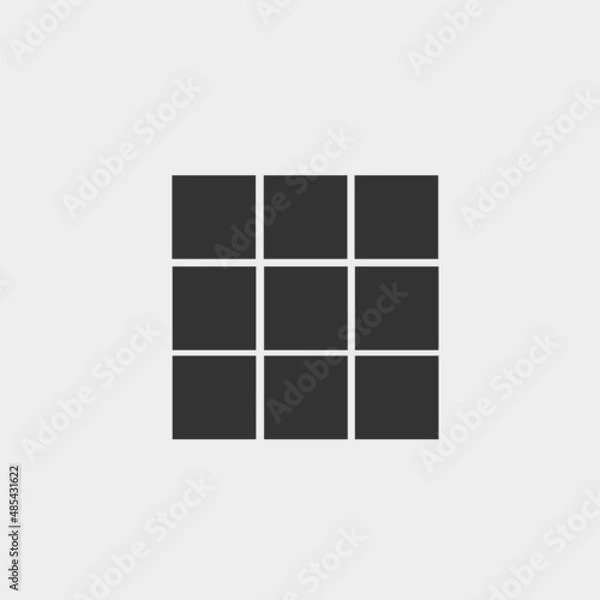 Fototapeta Building block vector icon illustration sign 