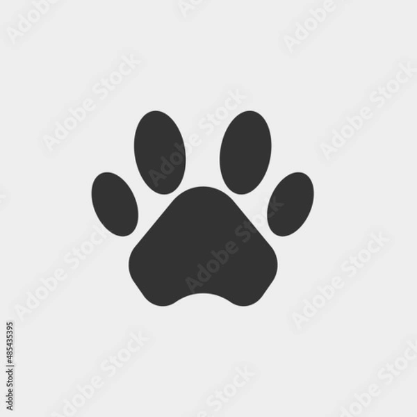 Fototapeta Paw vector icon illustration sign 