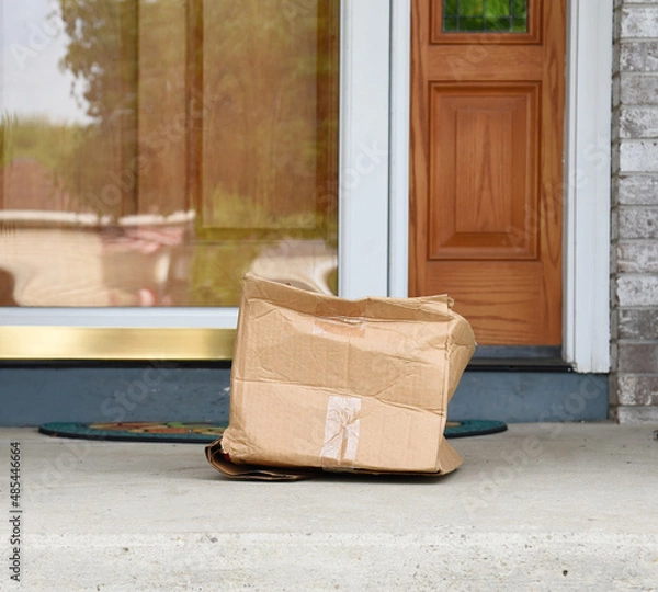 Obraz Damaged Cardboard Shipping Box