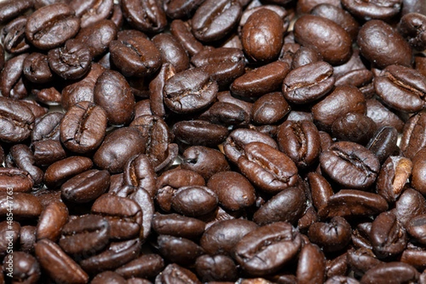 Fototapeta Coffee beans macro