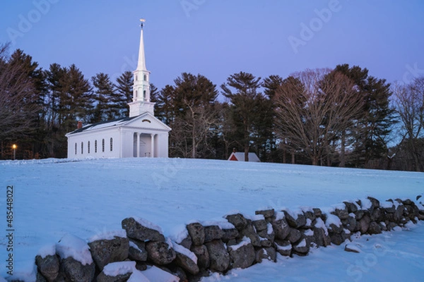 Fototapeta Small chapel in the snow