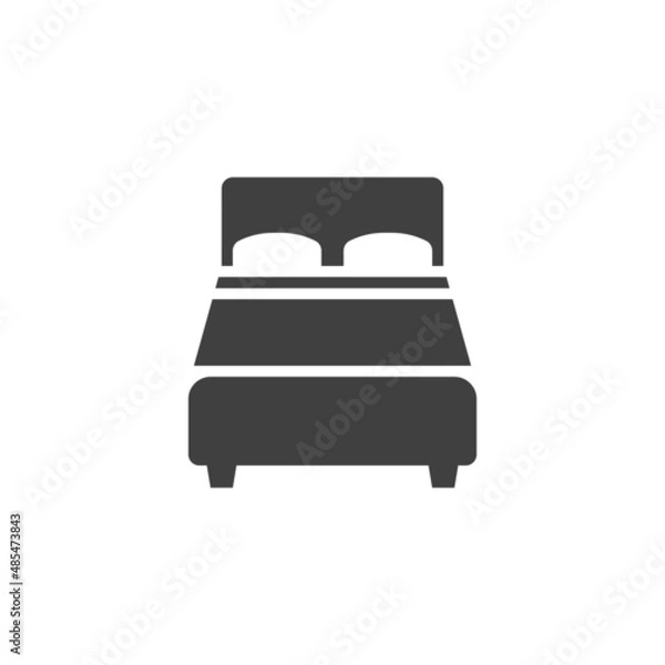 Obraz Double bed vector icon