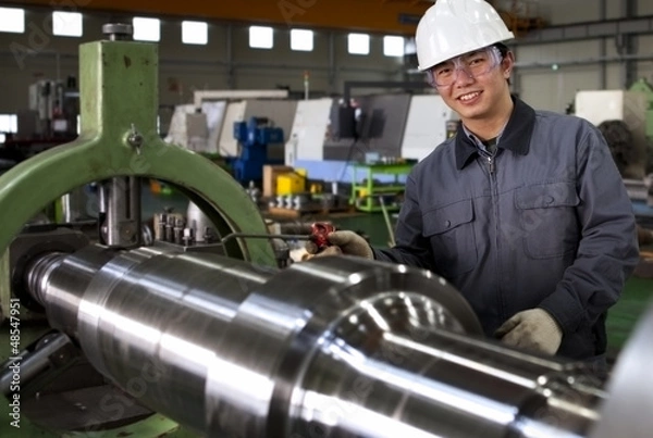 Obraz asian male industrial mechanic