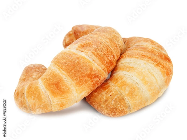 Obraz fresh and tasty croissant isolated on white background