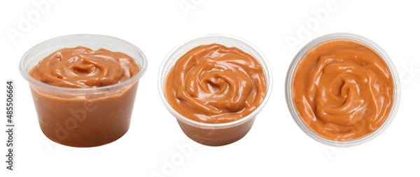 Obraz Thai tea custard on white background