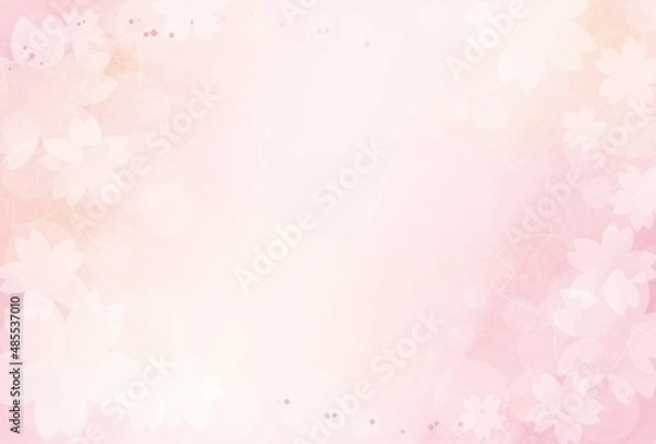 Fototapeta 桜の花をモチーフにした綺麗な背景素材　横
