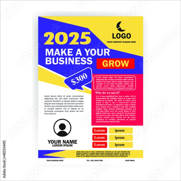 Fototapeta Flyer  Poster layout. flyer template with Graphic Elements.