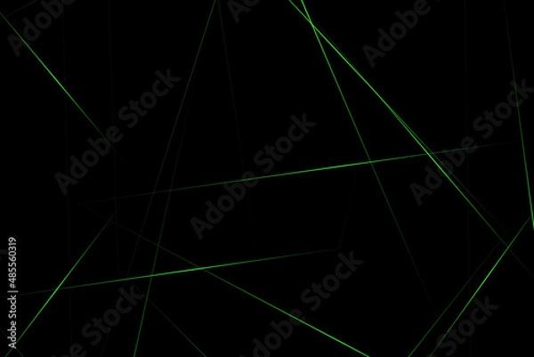 Fototapeta Abstract black with green lines, triangles background modern design. Vector illustration EPS 10.