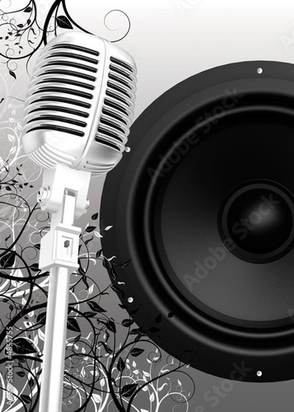 Fototapeta mikrofon i przegroda