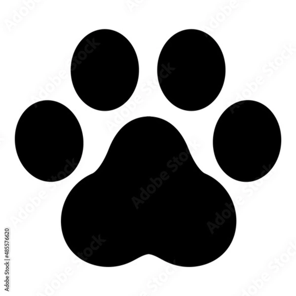 Obraz Cat Paw Flat Icon Isolated On White Background