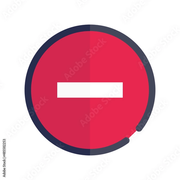 Obraz Modern stop icon. Traffic sign. Vector.