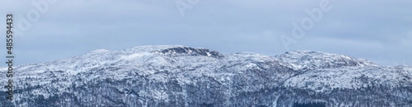 Obraz snow covered mountains Norway