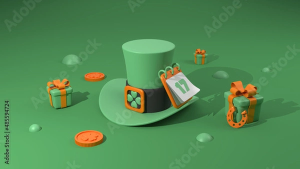 Obraz 3D illustration. St. Patrick's Day