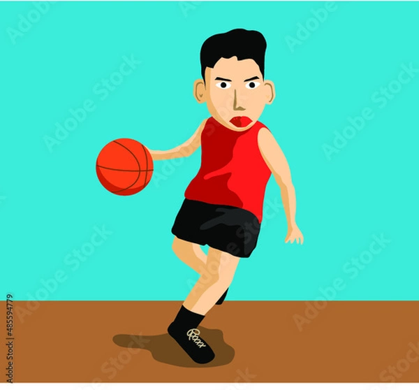 Obraz バスケット　ドリブル