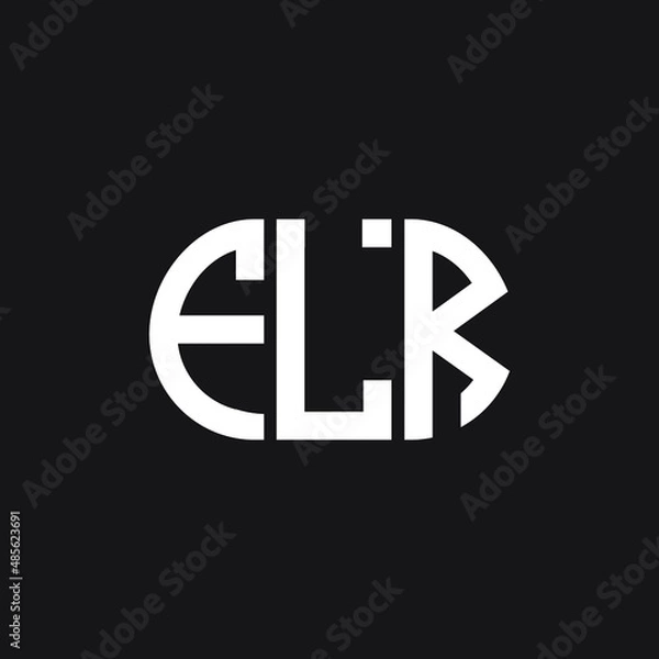 Fototapeta FLR letter logo design on black background. FLR creative initials letter logo concept. FLR letter design.
