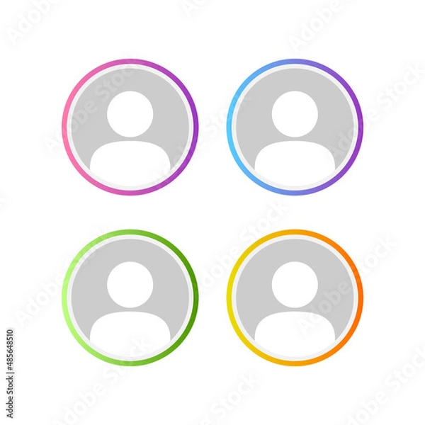 Fototapeta Isolated human silhouette icon in flat style. Modern illustration for app.