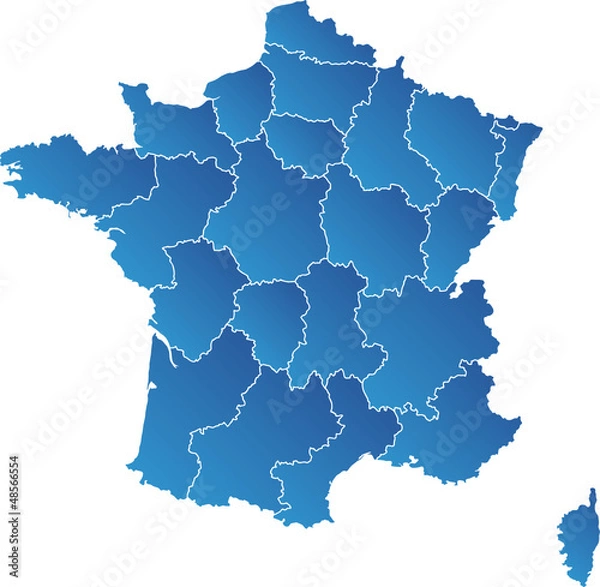 Obraz Regiony Francji