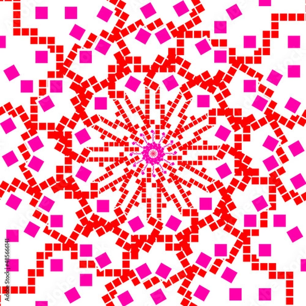 Fototapeta Pixel illustration. Ornament, pattern, design element.