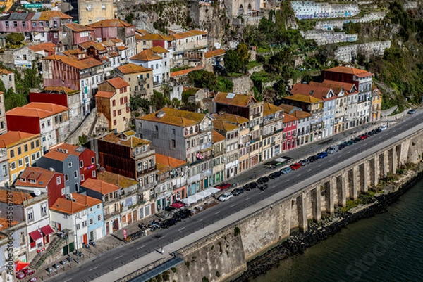 Fototapeta Vue sur Porto Ribeira depuis le Pont Dom-Luís I