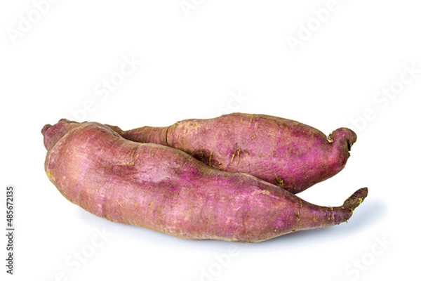 Obraz Sweet potato close up on the white background