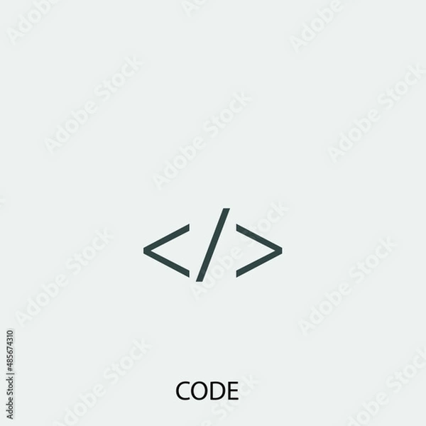 Fototapeta coding vector icon illustration sign