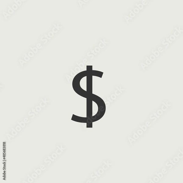 Fototapeta dollar sign house  vector icon illustration sign 