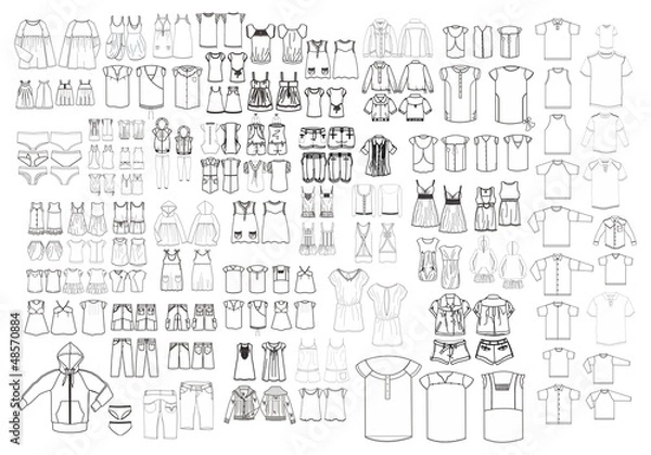 Fototapeta set apparel one theme