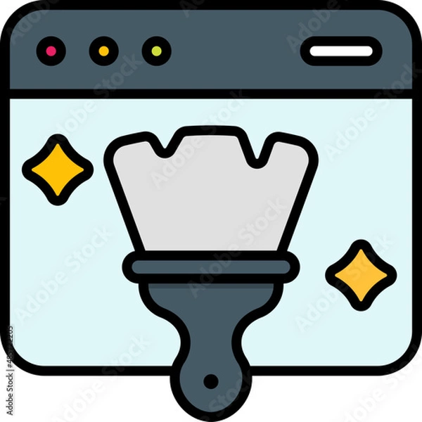 Obraz clean code filled outline icon