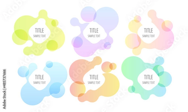 Obraz グラデーションの水滴のタイトルあしらい