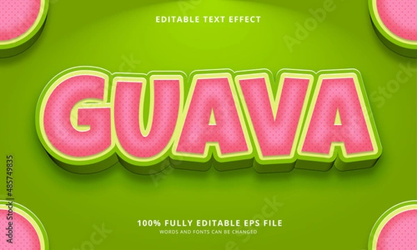 Obraz Guava text style editable text effect