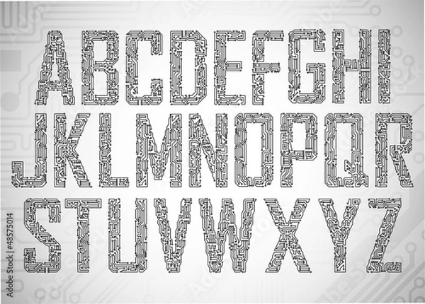 Obraz Circuit board letters