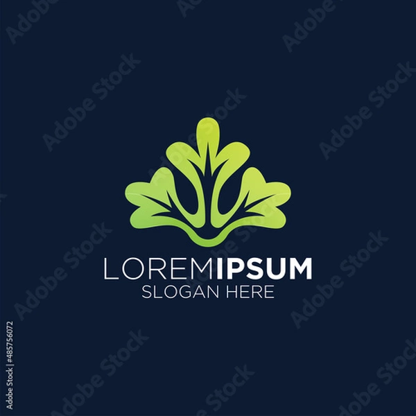 Obraz leaf vegetable agriculture logo