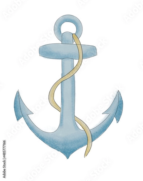 Obraz anchor with rope