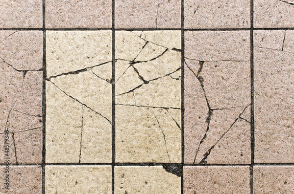 Obraz Tile floor broken