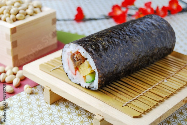 Obraz 節分の豆と恵方巻